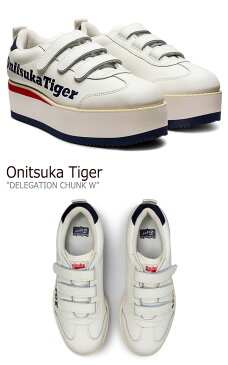 オニツカタイガー スニーカー Onitsuka Tiger レディース DELEGATION CHUNK W デレゲーション チャンク CREAM クリーム PEACOAT ピーコート 1182A207-112 シューズ