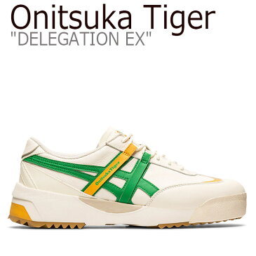 オニツカタイガー スニーカー Onitsuka Tiger メンズ レディース DELEGATION EX デレゲーション CREAM クリーム CILANTRO シレアントロ 1183A559-100 シューズ