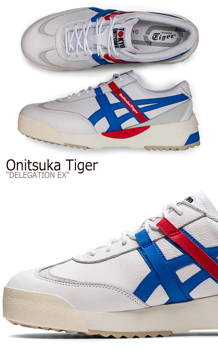 オニツカタイガー スニーカー Onitsuka Tiger メンズ レディース DELEGATION EX デレゲーション WHITE ホワイト ELECTRIC BLUE エレクトリックブルー 1183A559-101 シューズ