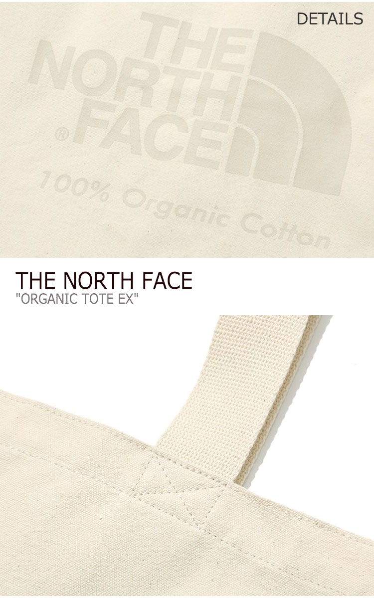 ノースフェイス エコバッグ THE NORTH FACE メンズ レディース ORGANIC TOTE EX オーガニック トート EX IVORY アイボリー NN2PL22A バッグ 【中古】未使用品