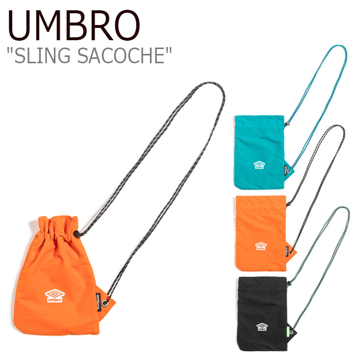 アンブロ ボディーバッグ UMBRO メンズ レディース SLING SACOCHE スリング サコッシュ BLACK ブラック PALE GREEN ペール グリーン ORANGE オレンジ U0223CBG46 バッグ