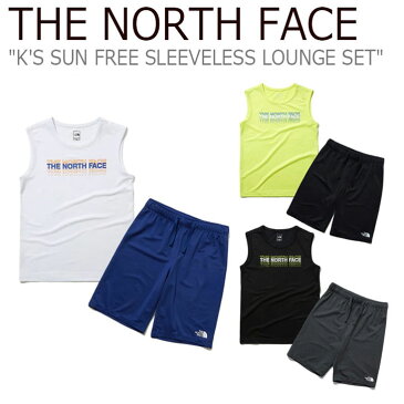 ノースフェイス セットアップ THE NORTH FACE キッズ K'S SUN FREE SLEEVELESS LOUNGE SET サン フリー スリーブレス ラウンジ セット WHITE ホワイト BLACK ブラック LIME ライム NT7VL18S/T/U ウェア 【中古】未使用品