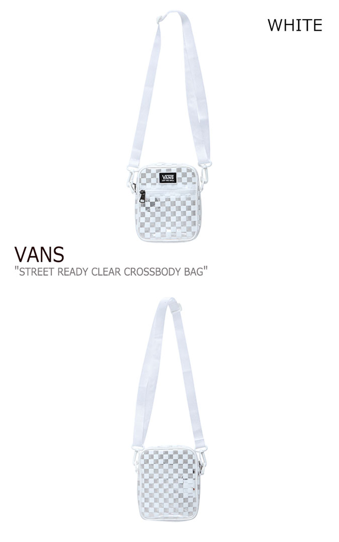 バンズ ボディバッグ VANS メンズ レディース STREET READY CLEAR CROSSBODY BAG ストリート レディ クリア クロスボディ バッグ WHITE ホワイト FLVNAA1B11 バッグ