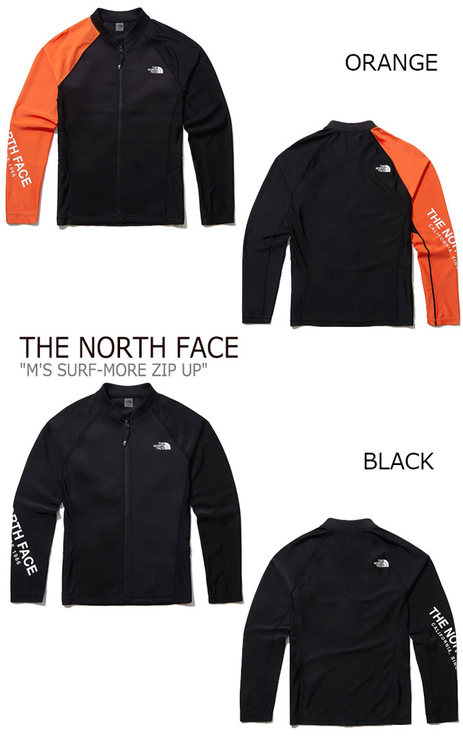 ノースフェイス 水着 THE NORTH FACE メンズ M'S SURF-MORE ZIP UP サーフモア ジップアップ BLACK ブラック ORANGE オレンジ NJ5JL08J/K ウェア 【中古】未使用品