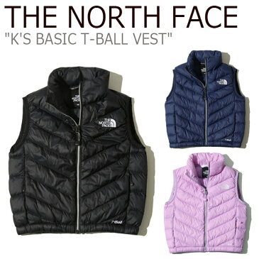 ノースフェイス ベスト THE NORTH FACE 男の子 女の子 K'S BASIC T-BALL VEST ベーシック ティーボールベスト BLACK ブラック NAVY ネイビー LAVENDER ラベンダー NV3NK50S/T/U ウェア 【中古】未使用品