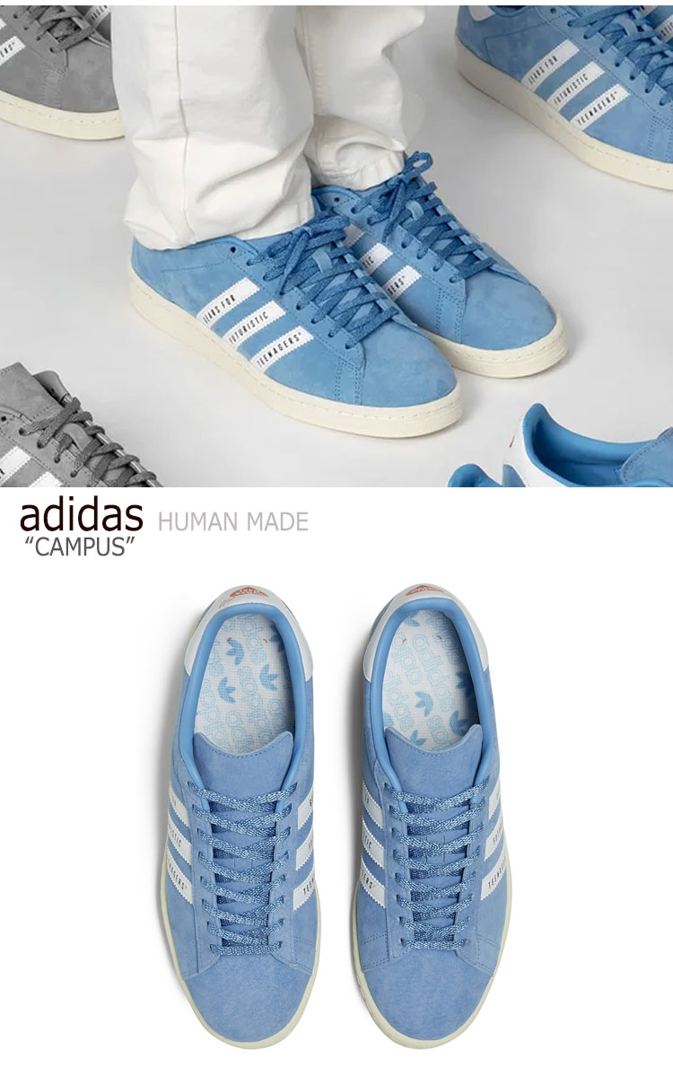 アディダス スニーカー adidas メンズ レディース CAMPUS HUMAN MADE キャンパス ヒューマン メイド BLUE ブルー FY0731 シューズ 【中古】未使用品