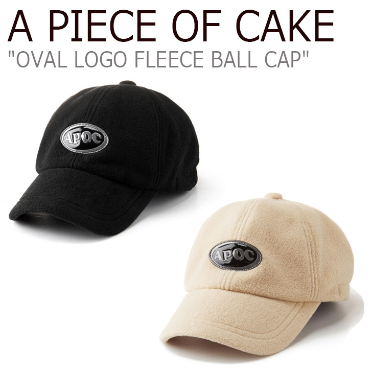 As[XIuPCN Lbv A PIECE OF CAKE Y fB[X OVAL LOGO FLEECE BALL CAP Io[ S t[X {[Lbv BLACK ubN BEIGE x[W APOFFWABC02BE/BK ACC