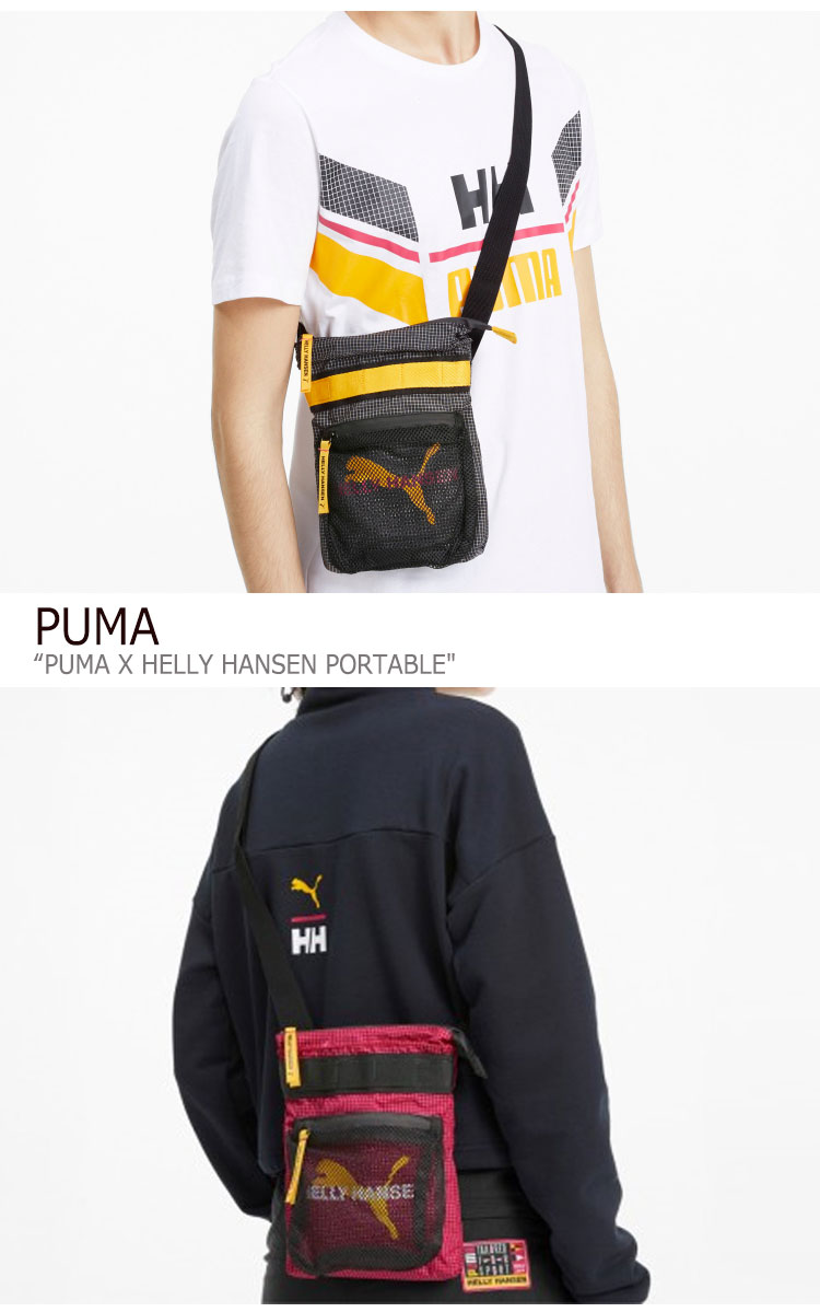 プーマ クロスバッグ PUMA メンズ レディース PUMA X HELLY HANSEN PORTABLE プーマ X ヘリーハンセン ポータブル BLACK ブラック ROSE ローズ 07719501/02 バッグ 【中古】未使用品