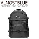 オールモストブルー リュック ALMOSTBLUE 正規販売店 メンズ レディース RUBBER LOGO BACKPACK ラバー ロゴ バックパック BLACK ブラック 2643711 バッグ