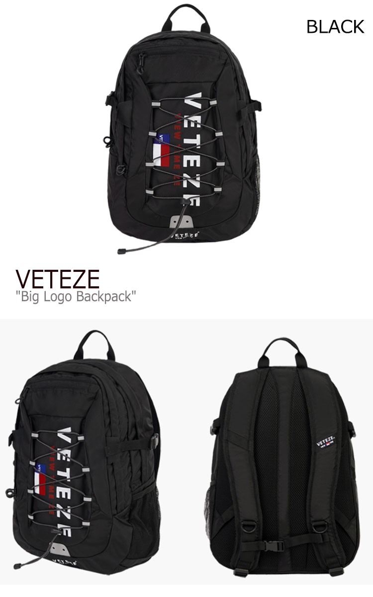 ベテゼ リュック VETEZE メンズ レディース Big Logo Backpack ビッグ ロゴ バックパック BLACK ブラック BEIGE ベージュ 19VTZBAC013/4 バッグ
