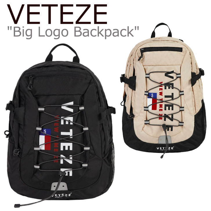 ベテゼ リュック VETEZE メンズ レディース Big Logo Backpack ビッグ ロゴ バックパック BLACK ブラック BEIGE ベージュ 19VTZBAC013/4 バッグ