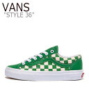 oY Xj[J[ VANS Y fB[X STYLE 36 X^C 36 GREEN O[ WHITE zCg CHECKERBOARD `FbJ[{[h VN0A54F65W5 V[Y yÁzgpi