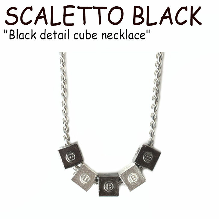 åȥ֥å ͥå쥹 SCALETTO BLACK  ǥ Black detail cube necklace ֥å ǥƥ 塼 ͥå쥹 NONE Ρ ڹ񥢥꡼ SCB011 ACC