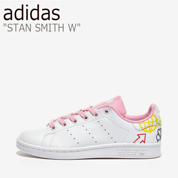 アディダス スタンスミス スニーカー adidas メンズ レディース STAN SMITH W スタン スミス W WHITE ホワイト PINK ピンク FX5680 シューズ 【中古】未使用品