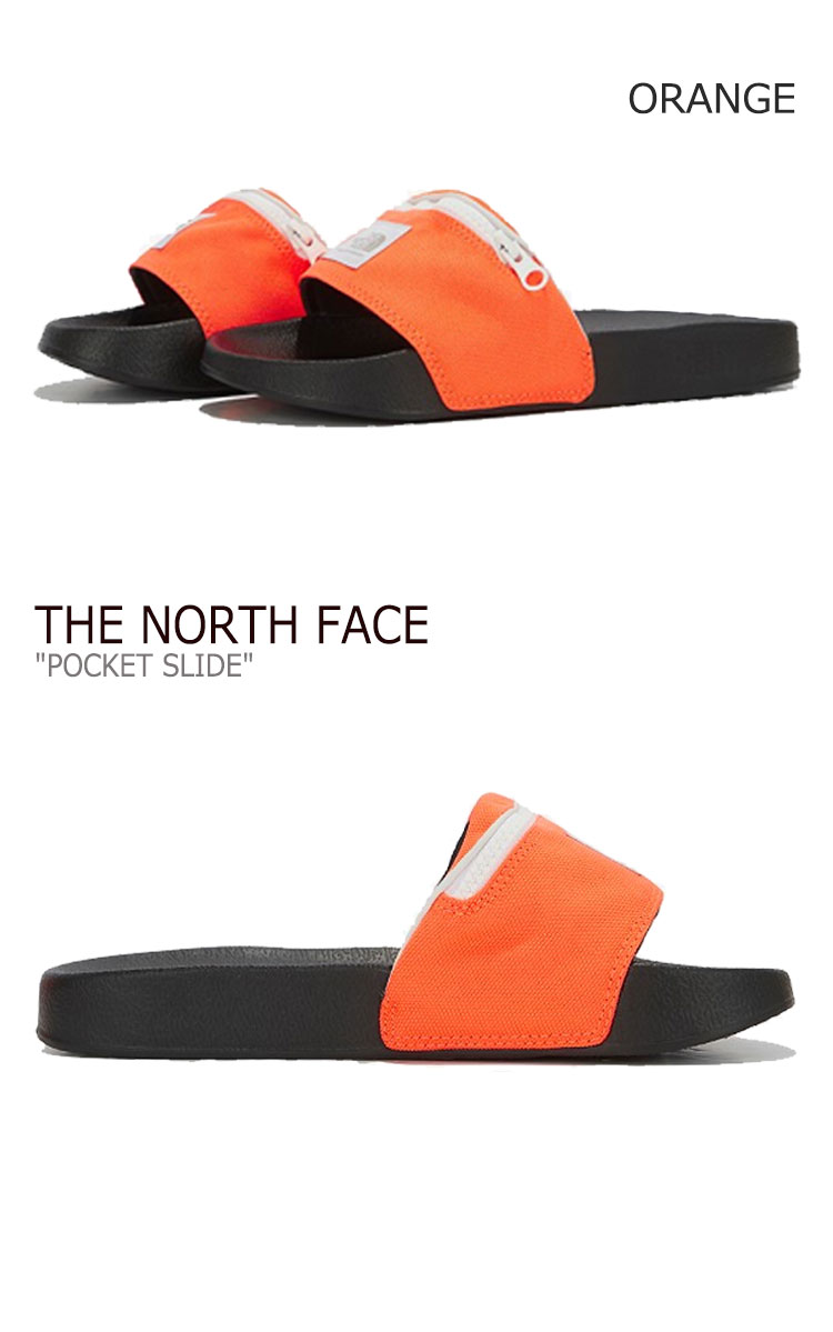 ノースフェイス サンダル 韓国 THE NORTH FACE レディース POCKET SLIDE ポケット スライド ORANGE オレンジ LIME ライム NS98M11J/K シューズ 2