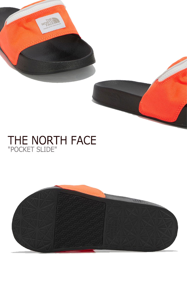 ノースフェイス サンダル 韓国 THE NORTH FACE レディース POCKET SLIDE ポケット スライド ORANGE オレンジ LIME ライム NS98M11J/K シューズ 3