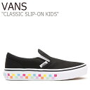 楽天a-Labsバンズ スリッポン スニーカー VANS 男の子 女の子 CLASSIC SLIP-ON クラシックスリッポン RAINBOW レインボー BLACK ブラック VN0A4BUT31K シューズ 【中古】未使用品