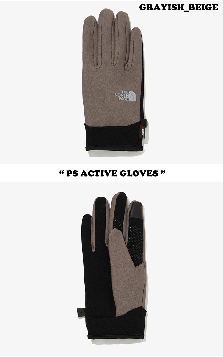 ノースフェイス 手袋 THE NORTH FACE メンズ レディース PS ACTIVE GLOVES パワー ストレッチ アクティブ グローブ BLACK ブラック GRAYISH_BEIGE グレーイッシュベージュ NJ3GM51A/B ACC 【中古】未使用品