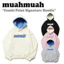 【即納カラー有/国内配送】ムアムア パーカー muahmuah ムーアムーア レディース COMBI POINT SIGNATURE HOODIE コンビ ポイント シグネチャー フーディー 全4色 MUT19081 裏起毛 ウェア