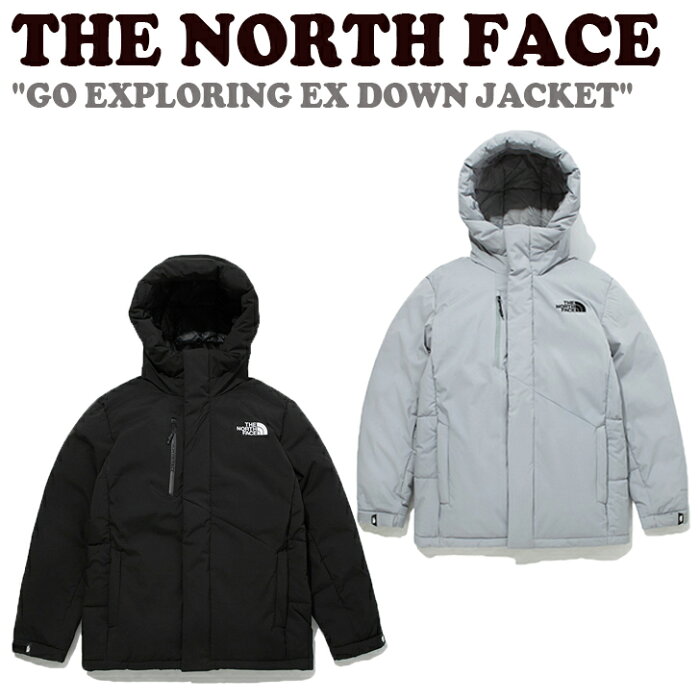 ダウン ノースフェイス THE NORTH FACE メンズ レディース GO EXPLORING EX DOWN JACKET ゴー エクスプローリング ダウンジャケット BLACK ブラック LIGHT GRAY ライトグレー NJ1DM75A/B ウェア 【中古】未使用品