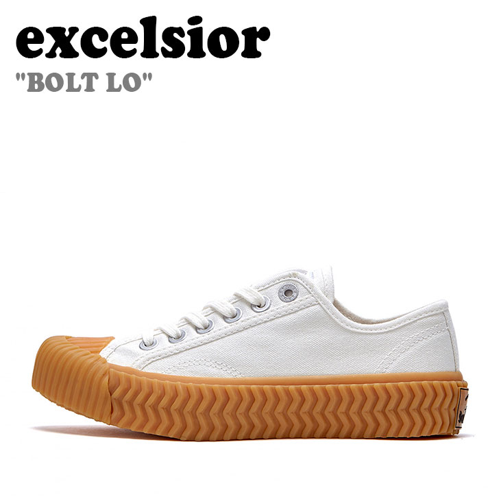 エクセルシオール スニーカー EXCELSIOR メンズ レディース BOLT LO ボルト ロウ WHITE ホワイト ES-M6017CV-WG FLEXAA1U01 シューズ