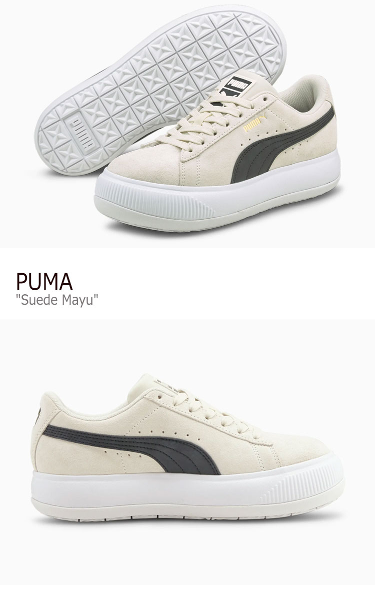 プーマ スニーカー PUMA メンズ レディース SUEDE MAYU スエード マユ WHITE ホワイト BLACK ブラック 38068601 シューズ 【中古】未使用品