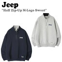 【即納カラー有/国内配送】ジープ トレーナー Jeep メンズ レディース Half Zip-Up M-Logo Sweat ハーフ ジップアップ Mロゴ スウェットシャツ 起毛なし 全2色 JM5TSU838LR/DA JN5TSU838LR ウェア