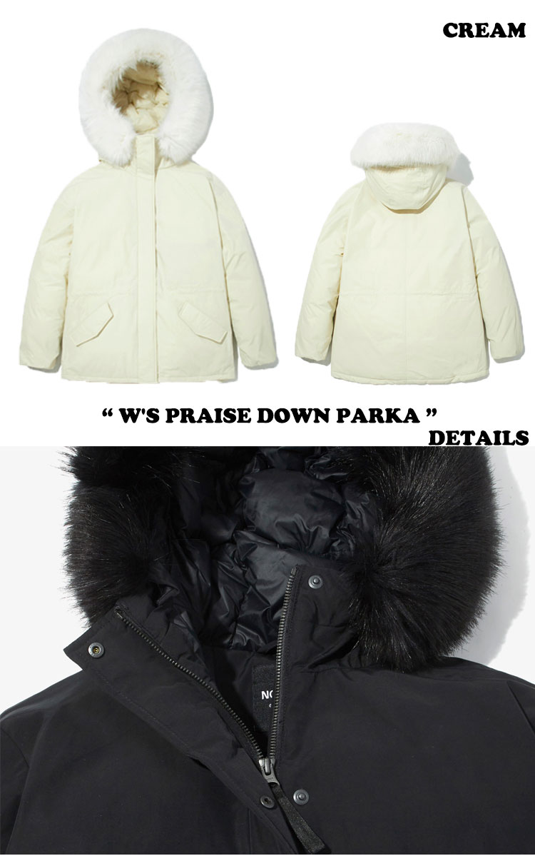 ノースフェイス ダウン THE NORTH FACE レディース W'S PRAISE DOWN PARKA プレイズ ダウンパーカ BLACK ブラック BEIGE ベージュ CREAM クリーム NJ1DM87A/B/C ウェア 【中古】未使用品