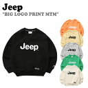 ジープ キッズ トレーナー Jeep kids BIG LOGO PRINT MTM ビッグ ロゴ プリント スウェットシャツ 全6色 KN1TSU801IV/MG/LG/BK/YE/OR ウェア