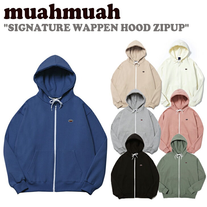 AA p[J[ muahmuah [A[A Y fB[X SIGNATURE WAPPEN HOOD ZIPUP VOl`[ by t[h WbvAbv S7F MUJK19009 EFA