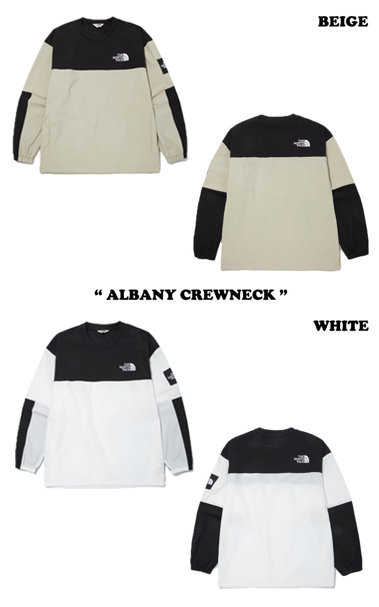 ノースフェイス ロンT THE NORTH FACE ALBANY CREWNECK アルバニー クルーネック BLACK LIGHT_KHAKI BEIGE WHITE WHITE_SAND NM5MN04J/K/L/M/N ウェア 【中古】未使用品