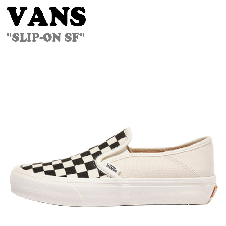 バンズ スニーカー VANS メンズ レディース SLIP-ON SF スリッポンエスエフ ECO THEORY BLKCHKRBRDMSHMLW エコセオリー VN0A3MVD42E シューズ 【中古】未使用品