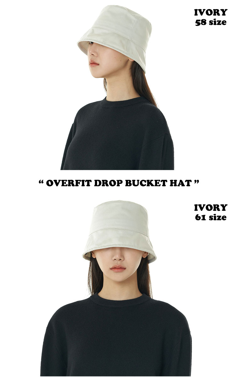 【即納/国内配送】ルオエスパック バケットハット LUOESPAC 正規販売店 OVERFIT DROP BUCKET HAT オーバーフィット ドロップ バケット ハット BLACK ブラック IVORY アイボリー LP4979 ACC 2