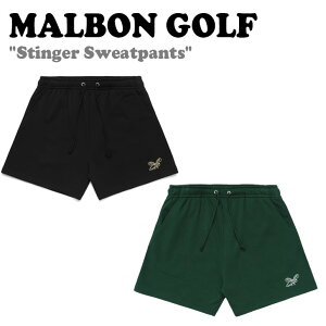 マルボンゴルフ MALBON GOLF メンズ レディース Stinger Sweatpants スティンガー スウェット パンツ BLACK ブラック GREEN グリーン M2113LHP01BLK/GRN ウェア
