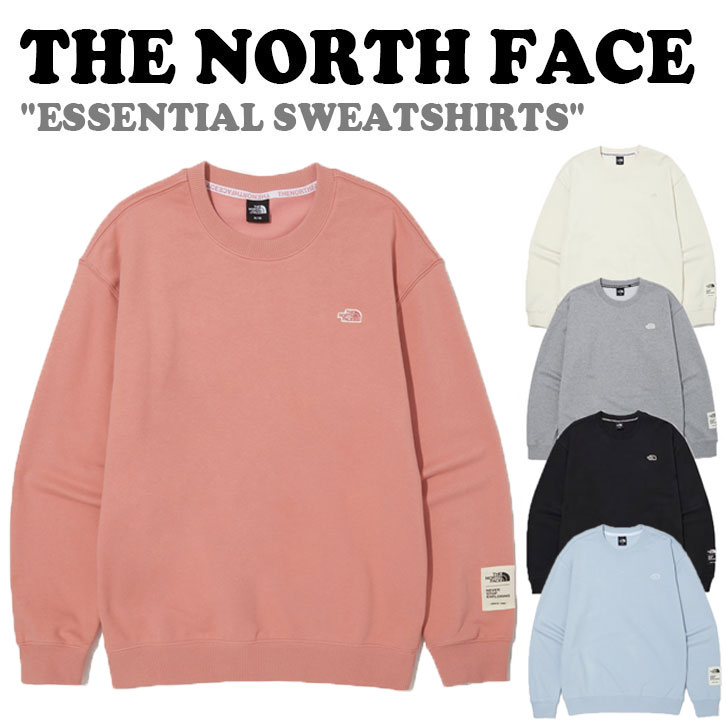 ザ・ノース・フェイス トレーナー メンズ ノースフェイストレーナー THE NORTH FACE メンズ レディース ESSENTIAL SWEATSHIRTS エッセンシャル スウェットシャツ BLACK ブラック GREY グレー CREAM クリーム PINK ピンク BLUE ブルー NM5MN00A/B/C/D/E ウェア