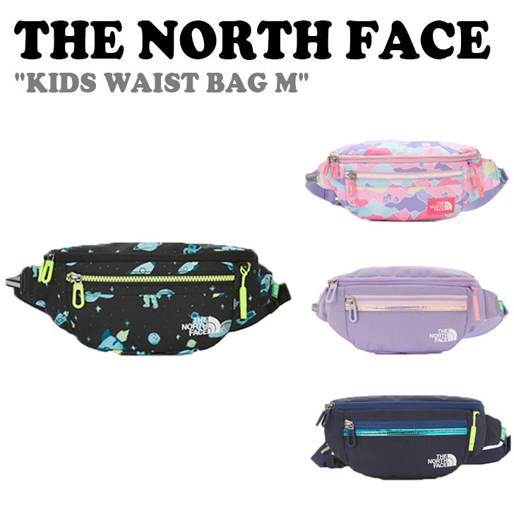 ノースフェイス 韓国 ウェストポーチ THE NORTH FACE 男の子 女の子 KIDS WAIST BAG M キッズ ウェストバッグM BLACK ブラック LILAC ライラック NAVY ネイビー PINK ピンク NN2PN01R/S/T/U バッグ 【中古】未使用品