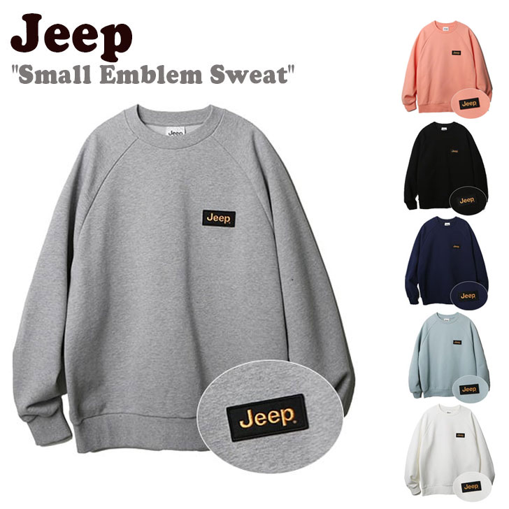 ジープ トレーナー Jeep メンズ レディース Small Emblem Sweat スモール エンブレム スウェット WHITE ホワイト MINT ミント NAVY ネイビー MELANGE GREY メランジグレー BLACK ブラック ORANGE オレンジ JM5TSU851MG/BK/NA/MT/WH/OR ウェア