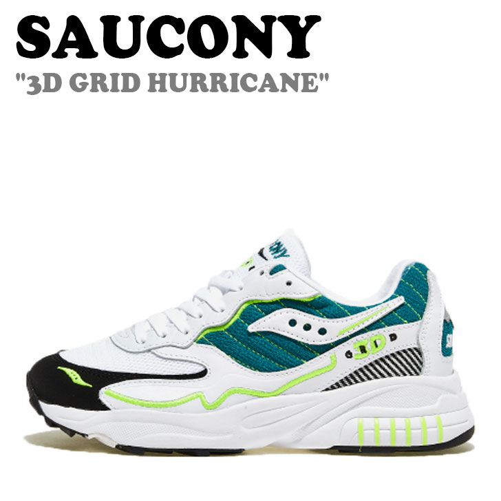 サッカニー スニーカー SAUCONY メンズ レディース 3D GRID HURRICANE 3D グリッド ハリケーン WHITE ホワイト GREEN グリーン S70646-1 シューズ