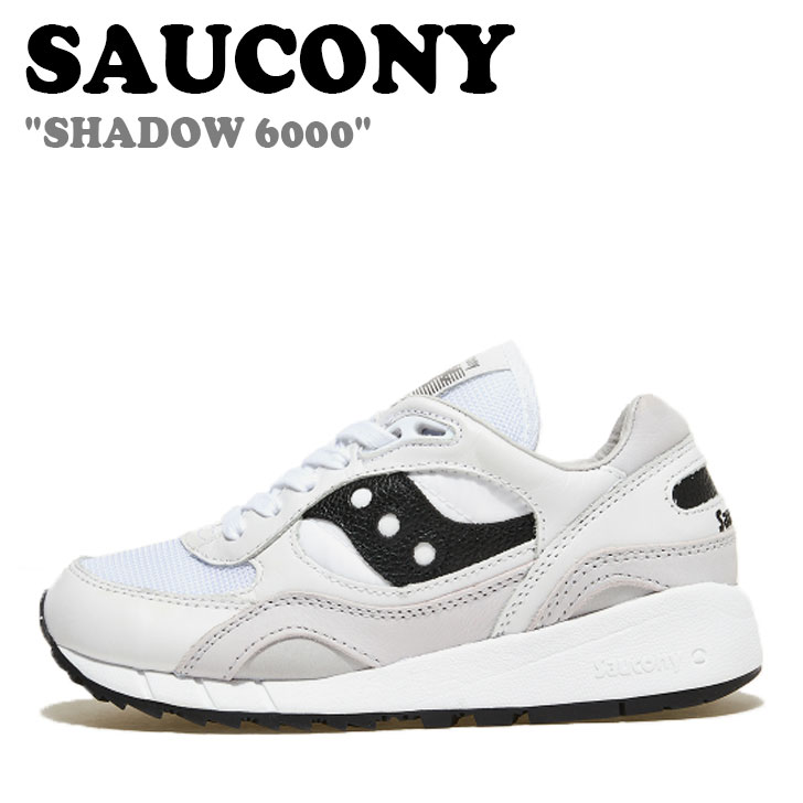 サッカニー スニーカー SAUCONY メンズ レディース SHADOW 6000 シャドウ 6000 WHITE ホワイト BLACK ブラック S70668-1 シューズ