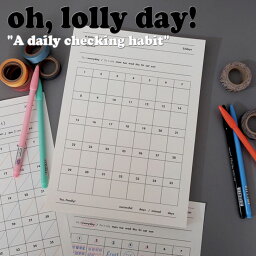 オーロリーデイ 目標達成カレンダー oh, lolly day! インテリア雑貨 A daily checking habit 35days デーリー チェッキング ハビット 35デー カレンダー WHITE ホワイト 3545156 ACC