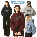 IbhX^WI p[J[ ODD STUDIO K̔X ODSD Logo Aapplique Cropped Hoodie S AvP Nbv t[fB[ WHITE MELANGE GRAY DUST BLUE PURPLE BROWN BURGUNDY NAVY BLACK OO2FUSW101 EFA