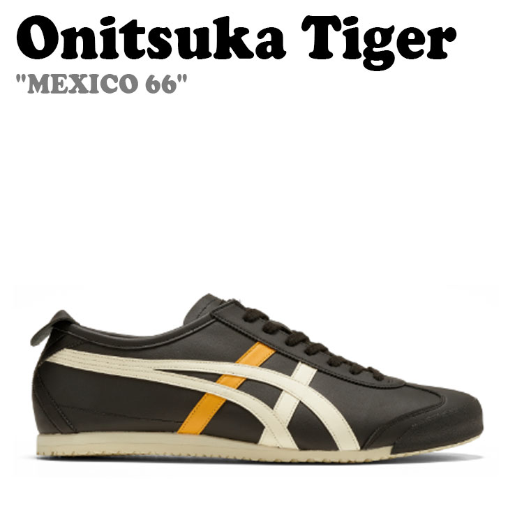 オニツカタイガー レザースニーカー レディース オニツカタイガー スニーカー Onitsuka Tiger メンズ レディース MEXICO 66 メキシコ 66 BLACK ブラック BIRCH バーチ 1183C080-001 シューズ