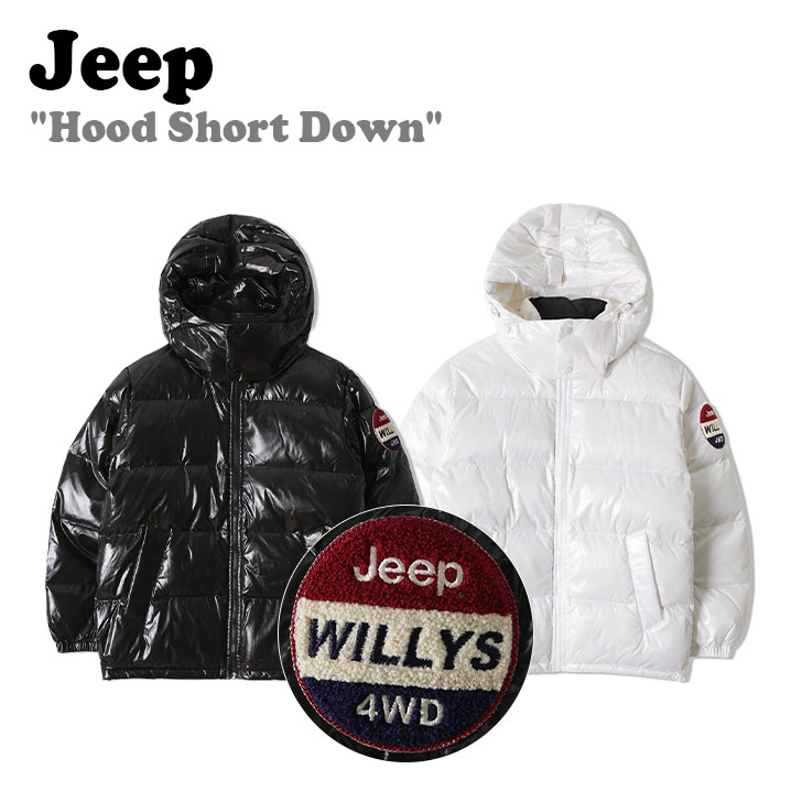 ジープ ダウン Jeep メンズ レディース Hood Short Down フード ショートダウン BLACK ブラック WHITE ホワイト GJ4JPU494BK/WH ウェア