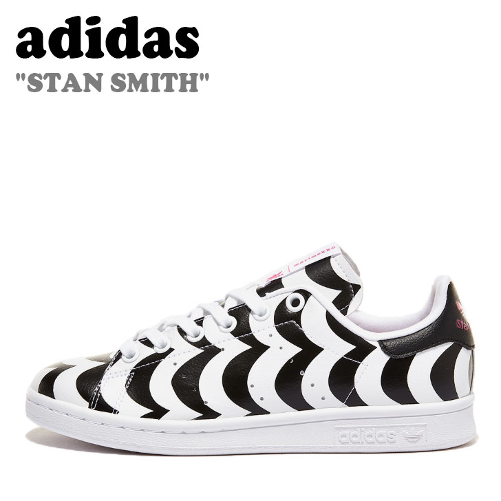 アディダス スニーカー adidas レディース STAN SMITH スタン スミス CORE BLACK コア ブラック TEAM REAL MAGENTA チーム リアル マゼンタ CLOUD WHITE クラウド ホワイト H05757 シューズ 【中古】未使用品