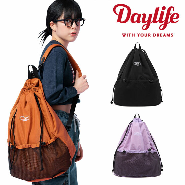 fCCt bN DAYLIFE K̔X Y fB[X DRAW STRING BACKPACK h[ XgO obNpbN BLACK ubN ORANGE IW PURPLE p[v 5002088869/70/71 obO