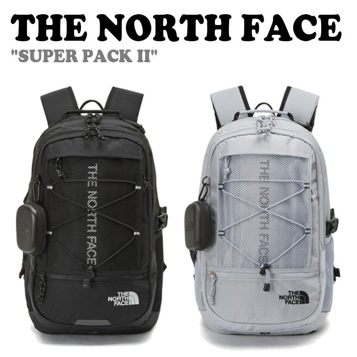 ノースフェイス 韓国 バックパック THE NORTH FACE メンズ レディース SUPER PACK II スーパー パック ツー BLACK ブラック ICE GRAY アイスグレー NM2DP01J/L バッグ