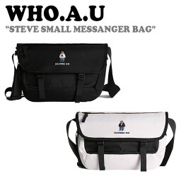 フーアーユー クロスバッグ WHO.A.U メンズ レディース STEVE SMALL MESSANGER BAG スティーブ スモール メッセンジャーバッグ BLACK ブラック CREAM クリーム WHBGD1212A バッグ