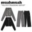 ムアムア セットアップ muahmuah ムーアムーア レディース VELVET TRAINING HOOD ZIPUP PANTS SETUP ベルベット トレーニング フードジップアップ パンツセットアップ CHARCOAL チャコール BLACK ブラック MUT22037 MUP22414 ウェア