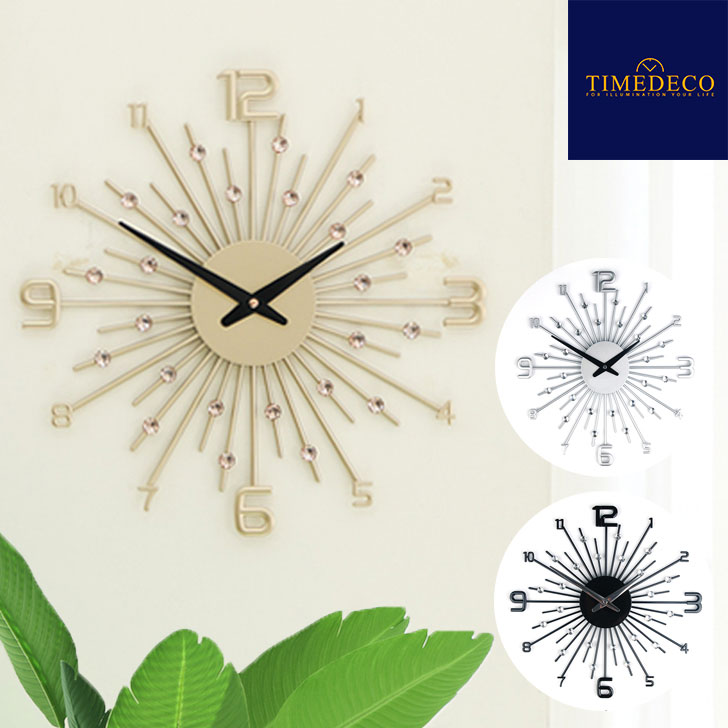 【即納/正規販売店】タイムデコ 掛け時計 TIMEDECO CRYSTAL WALL CLOCK クリスタル ウォールクロック GOLD SILVER RED BLACK ゴールド シルバー レッド ブラック 韓国インテリア 人気 おしゃれ 1972488 ACC