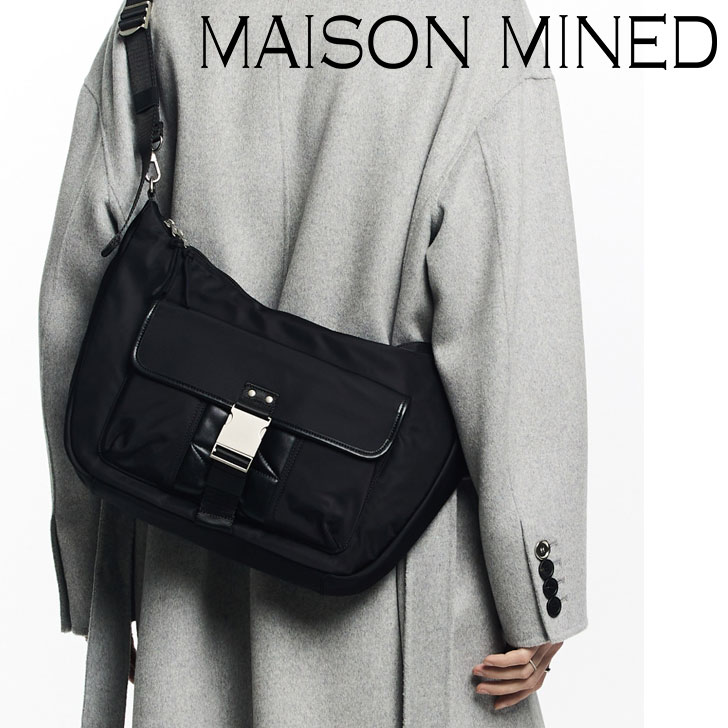 ]~lh {fBobO MAISON MINED K̔X Y fB[X BUCKLE STRAP HOBO BAG obN Xgbv z[{[obO BLACK ubN FMPSABA102M obO